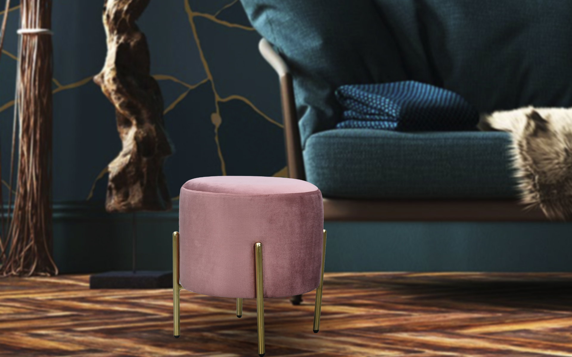 Royaloak Elysia Blush Ottoman