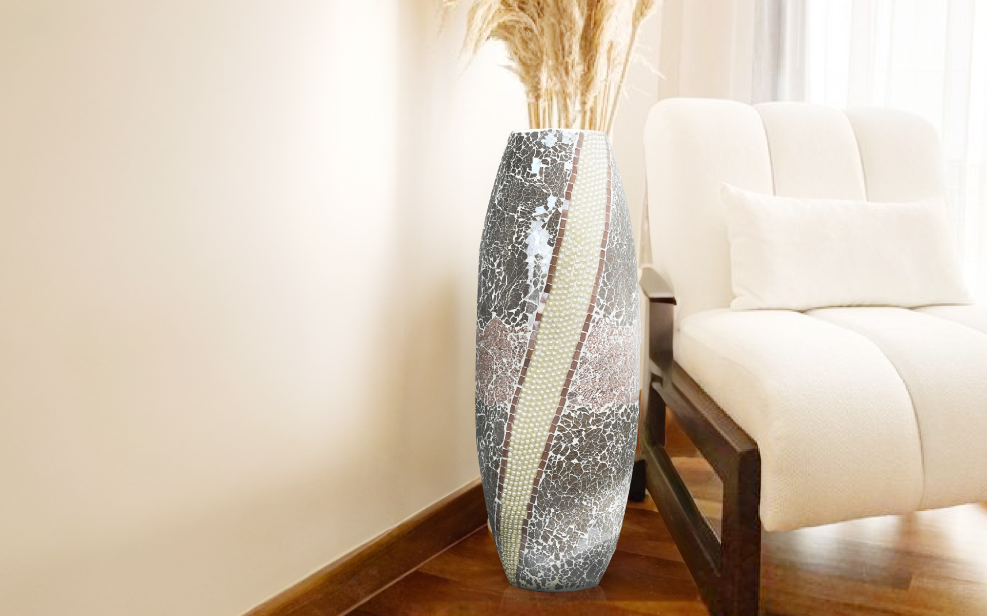 Royaloak Blush Mosaic Pearl Vase Medium