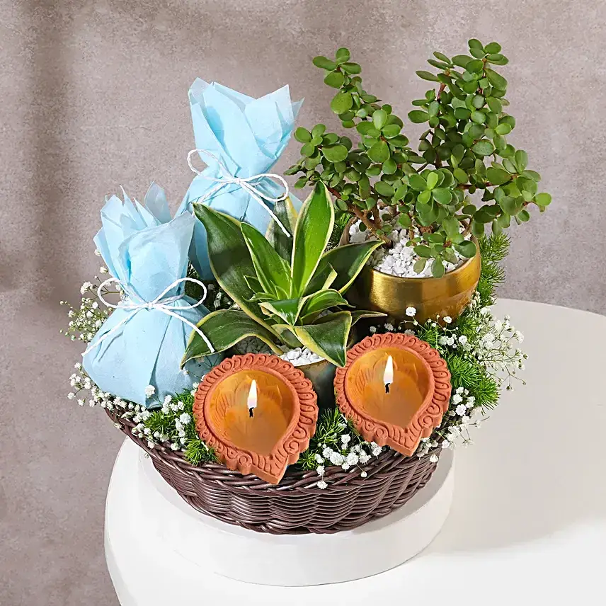 Lush Diwali Green Gift Tray