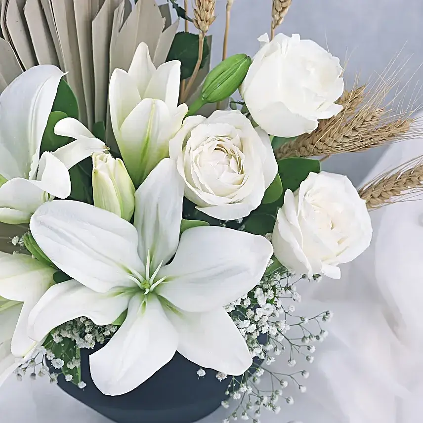 Luxury White Lily Ensemble Flower Bouquet