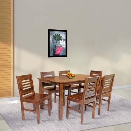 creative solid wood  6 seater Dining table in  Provincial Teak