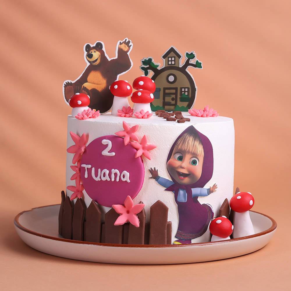 Magical Forest Masha Theme Cake