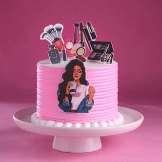 Makeup Glam Theme Cake