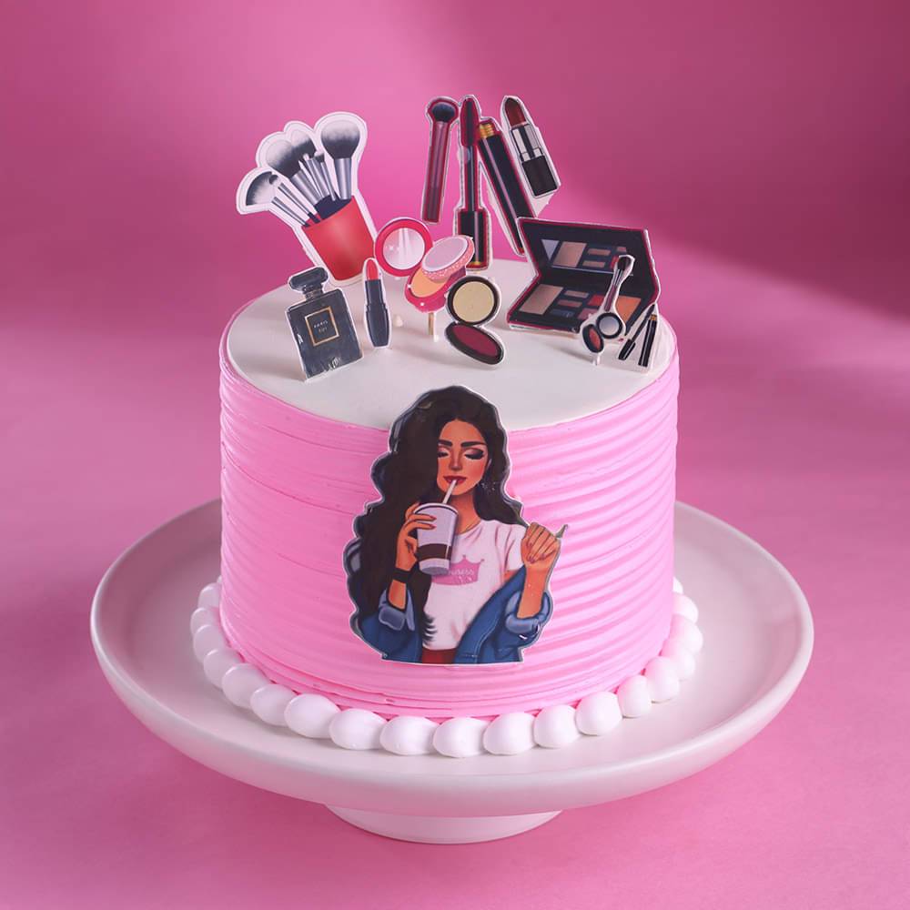 Makeup Glam Theme Cake