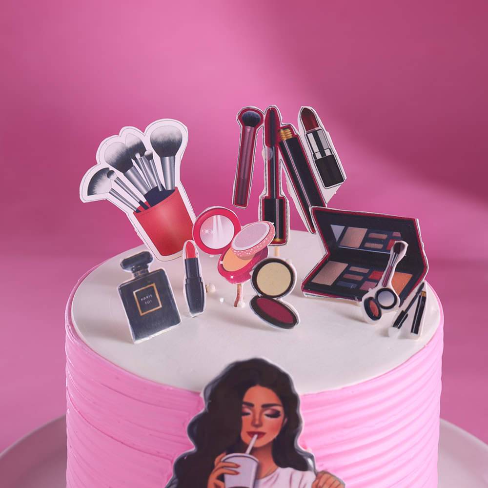 Makeup Glam Theme Cake