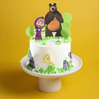 Masha N Bear Forest Fiesta Cake