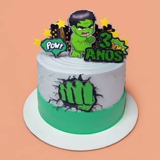 Mighty Hulk Avengers Theme Cake