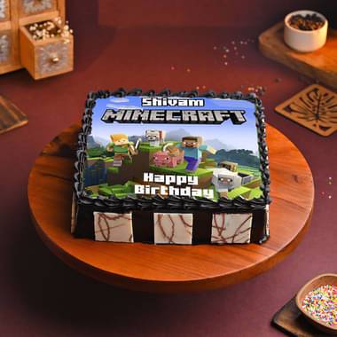 Epic Minecraft Birthday Cake