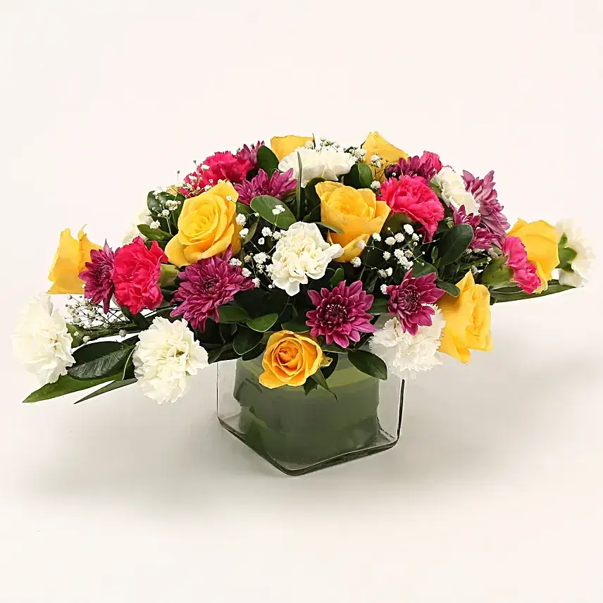 Mixed Flower Vase Arrangement