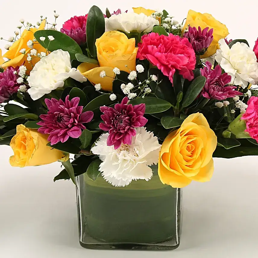 Mixed Flower Vase Arrangement