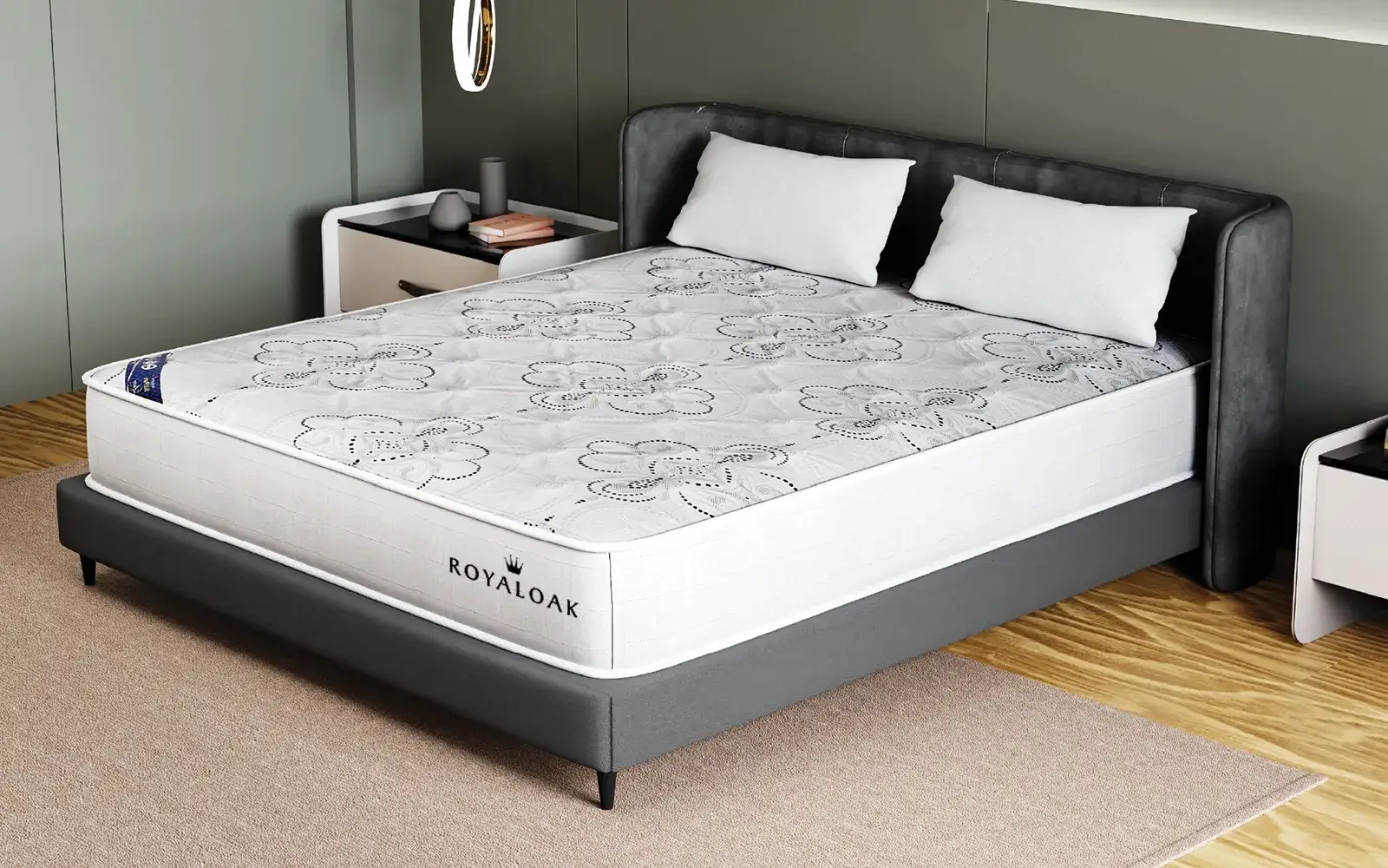 Royaloak Italian Gel Memory Foam Pocket Spring Queen Size Mattress