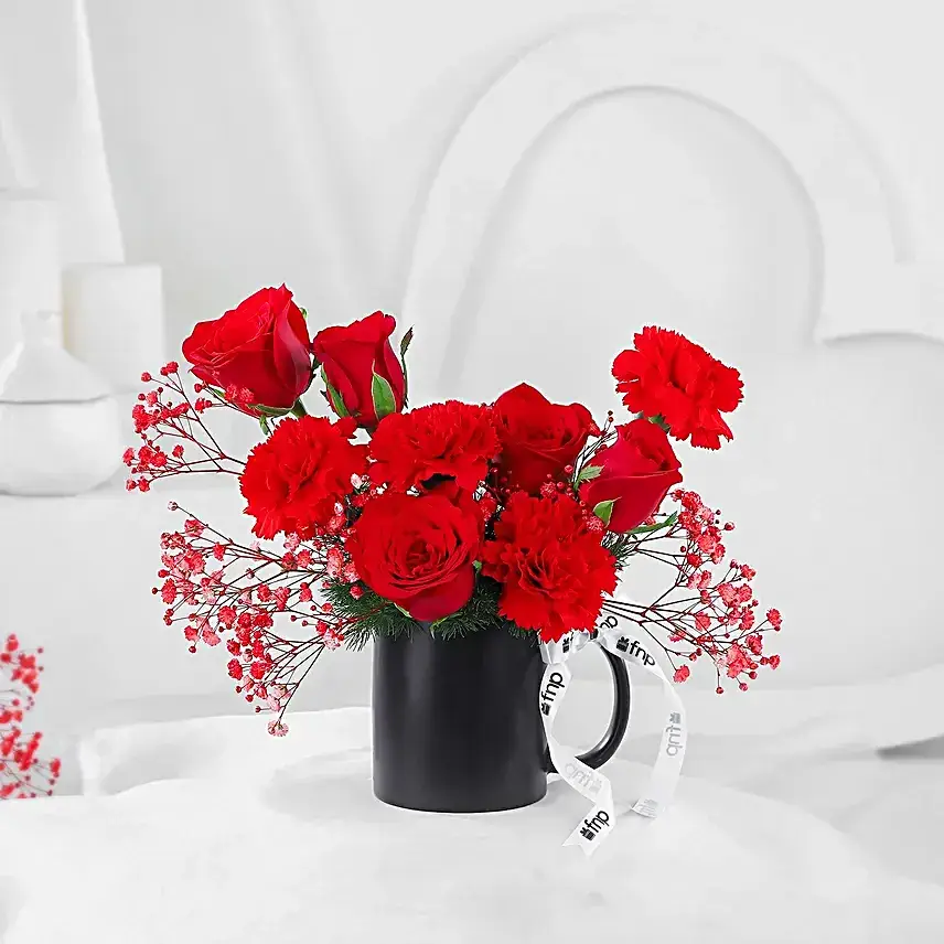 Mugful of Roses & Keepsake Magnet