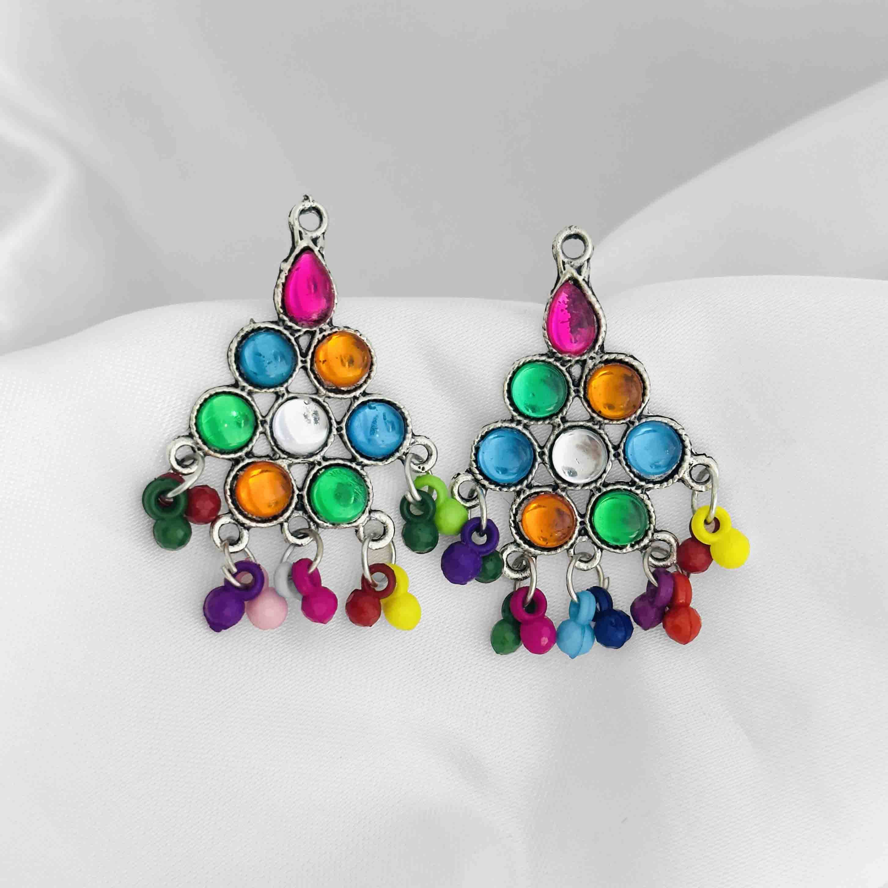 Multi Stone Jhumkis buy only at ₹74