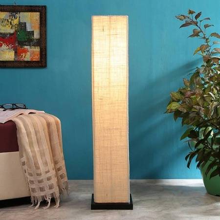 Cindy White Cotton Shade Floor Lamp