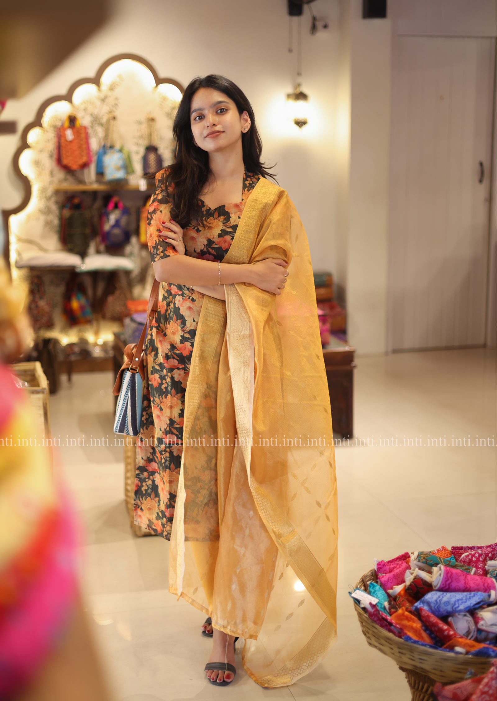 Moss Magic Top and Dupatta Set