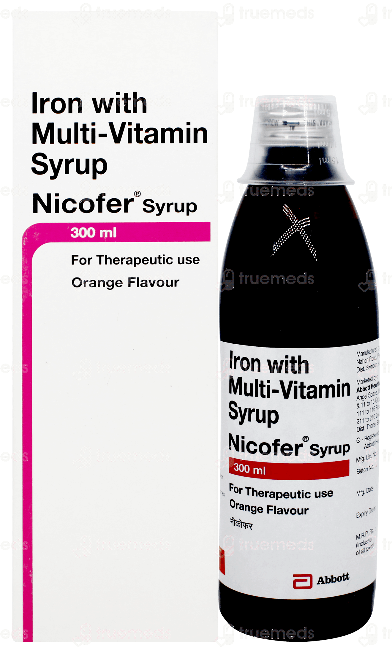 Nicofer Orange Flavour Syrup 300ml