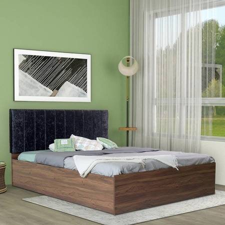 Samskara Bed With Premium Leatherette Fabric And Box Storage Queen Bed