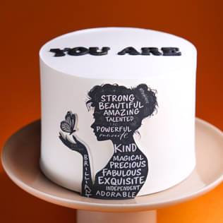 Ode in Words Mothers Day Cake