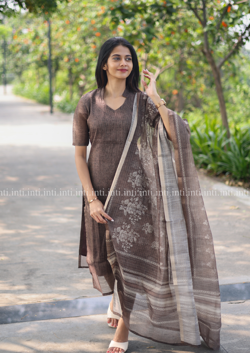 Cocoa Chic Top and Dupatta Set
