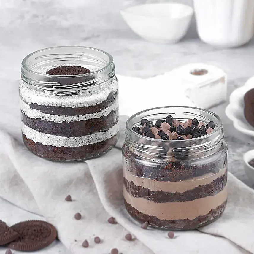 Oreo & Choco Chip Jar Cakes Delight