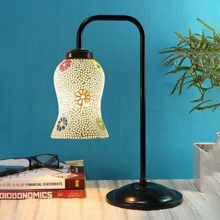 Aspen Multi color Mosaic Glass Iron Table Lamp