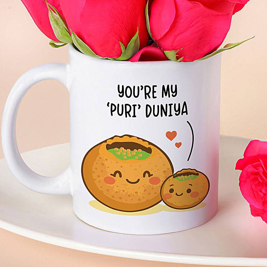 Pani Puri Mug With Roses