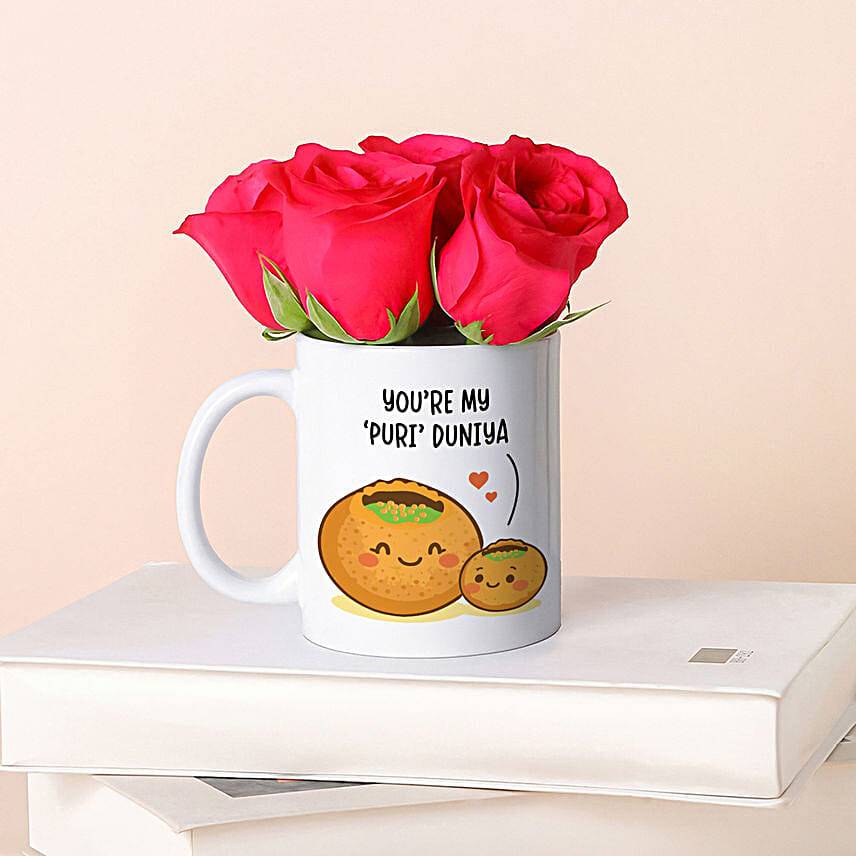 Pani Puri Mug With Roses