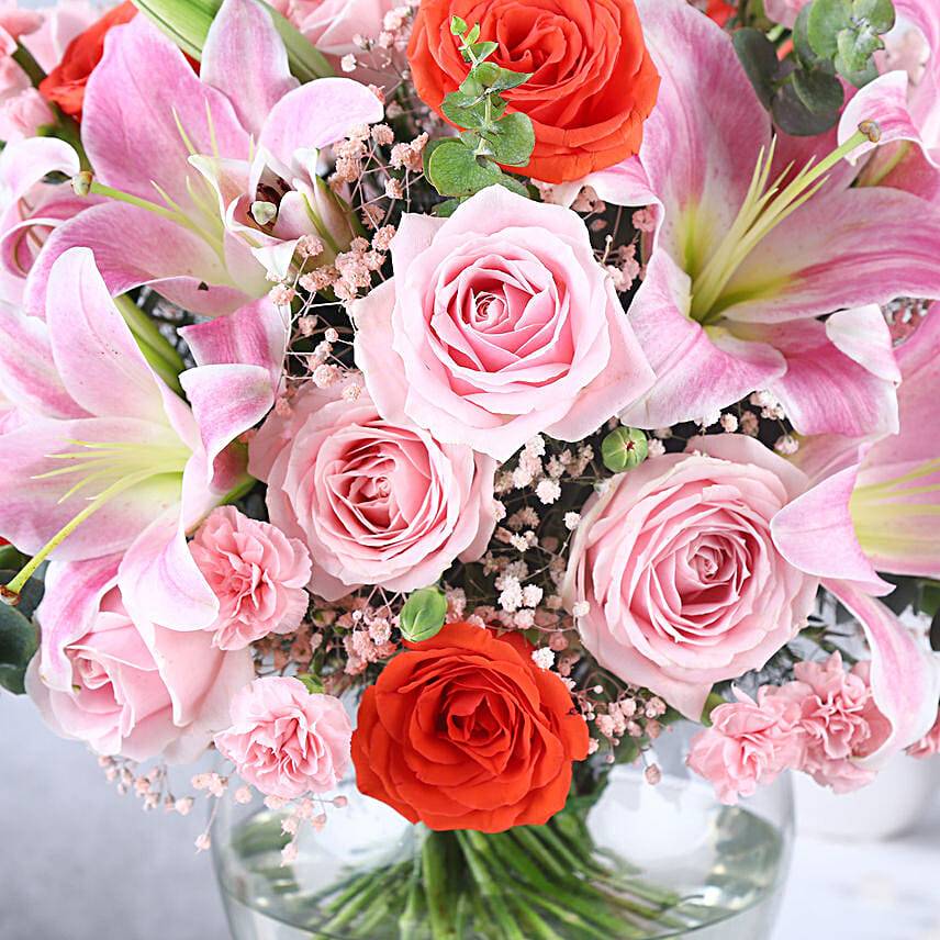 Passionate Medley of Roses and Lilies