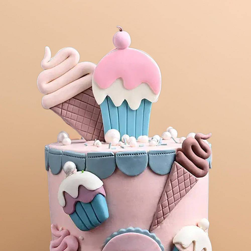 Pastel Paradise Birthday Cake