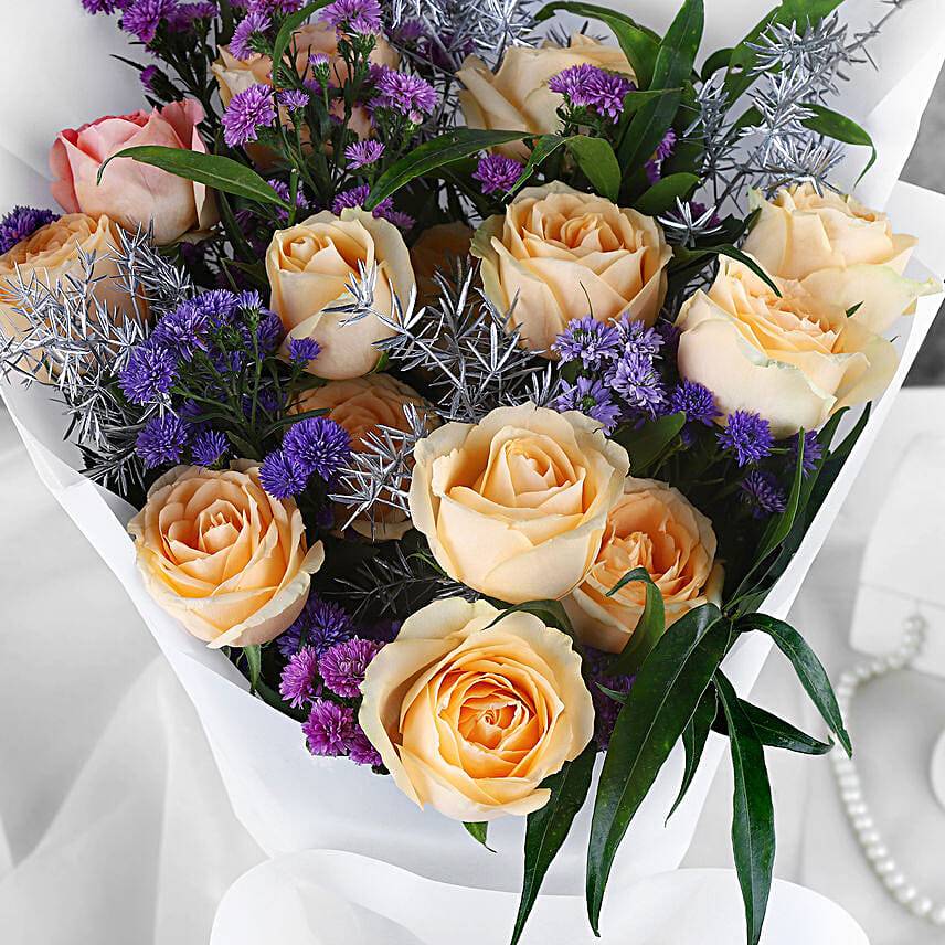 Peach Rose Bouquet