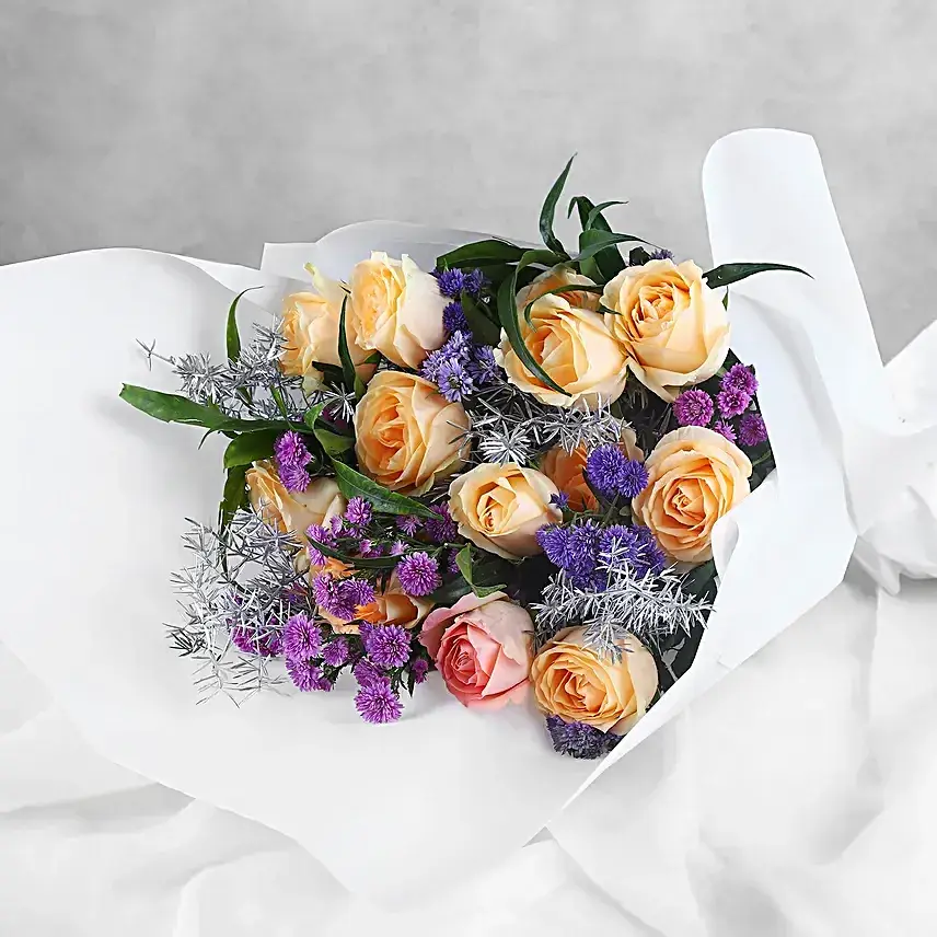 Peach Rose Bouquet