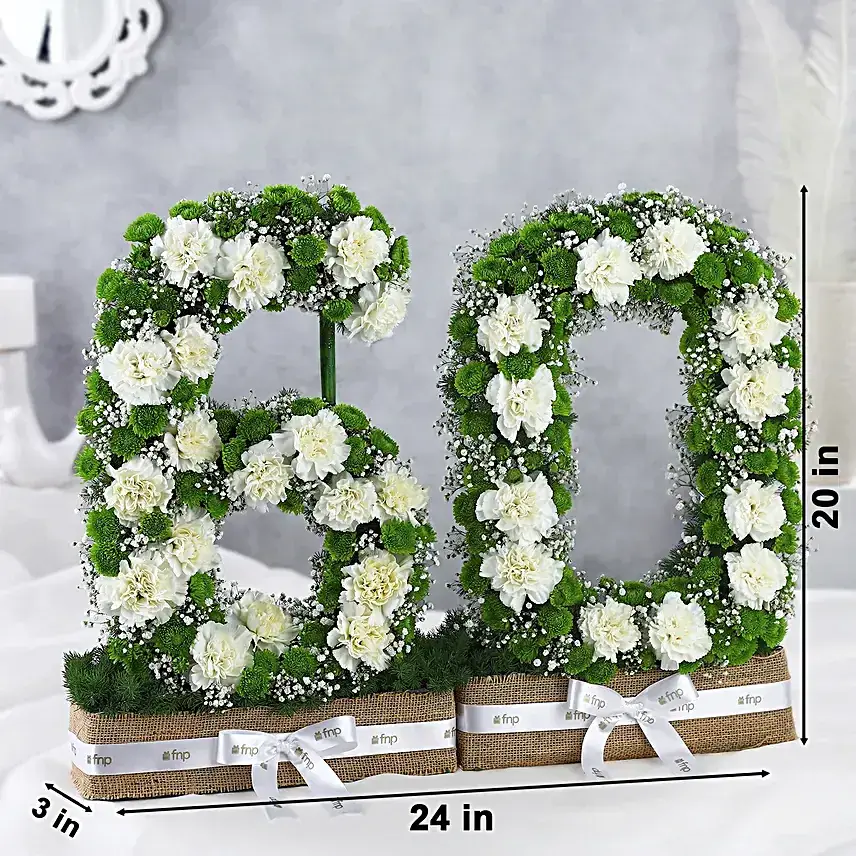 Personalised Birthday Frame N Carnations Arrangement