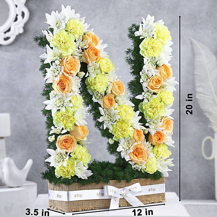 Personalised Alphabet Blooming Roses