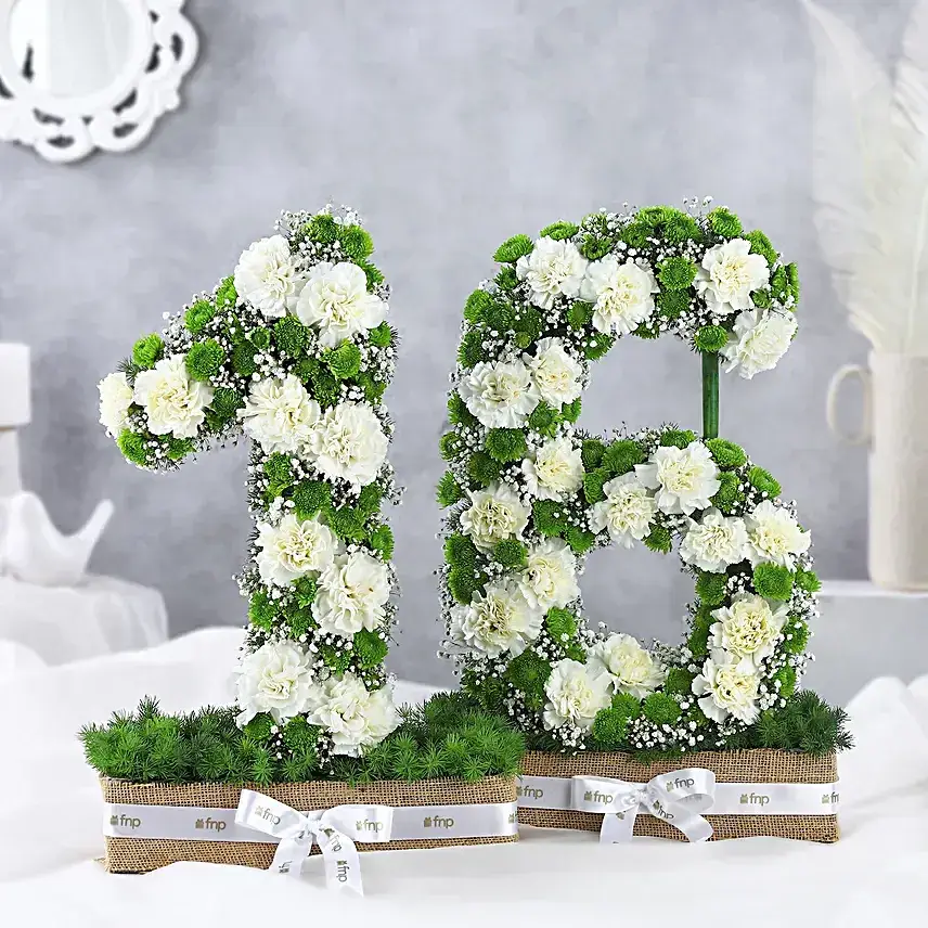Personalised Number Blooming Carnation