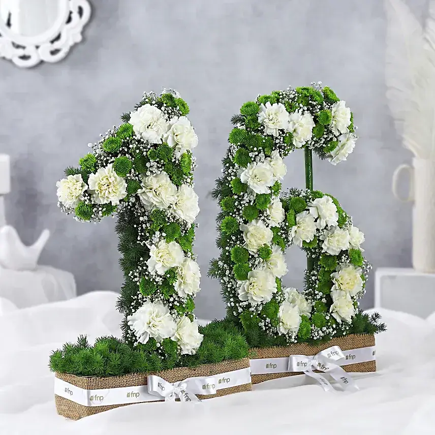 Personalised Number Blooming Carnation