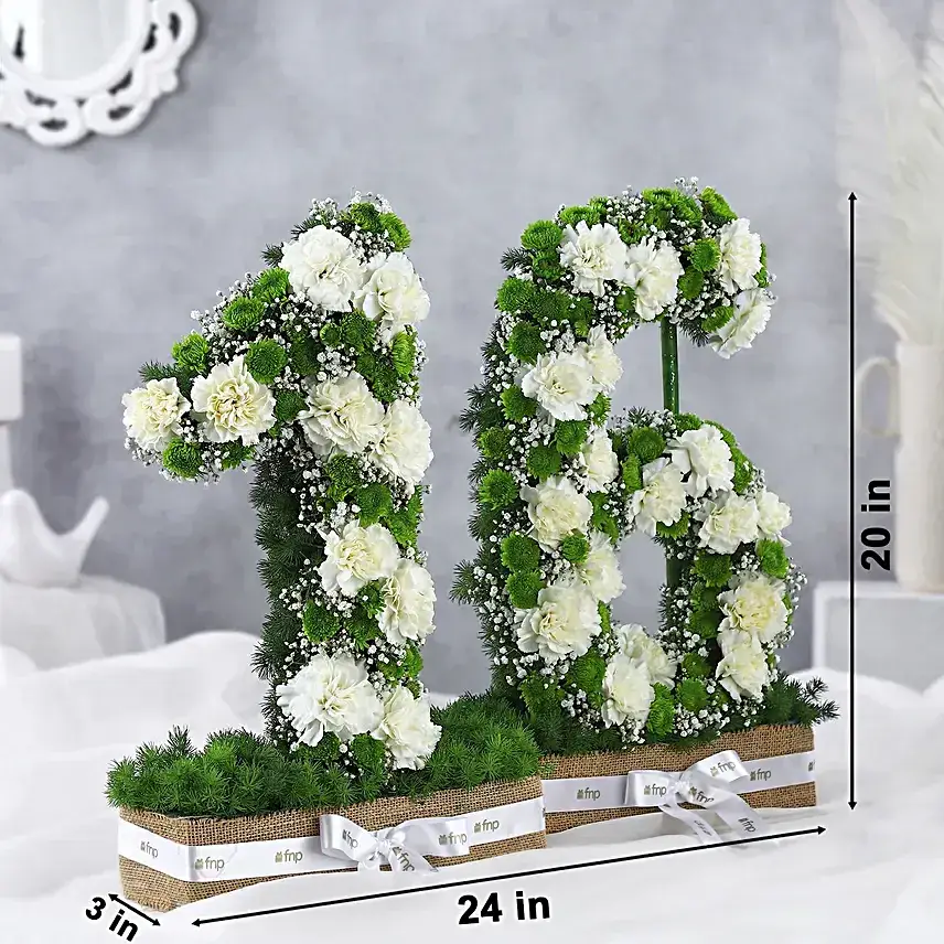 Personalised Number Blooming Carnation