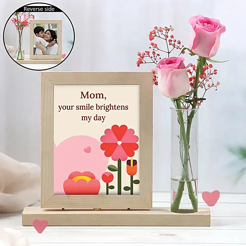 Personalised Heartfelt Wishes With Roses For Mom
