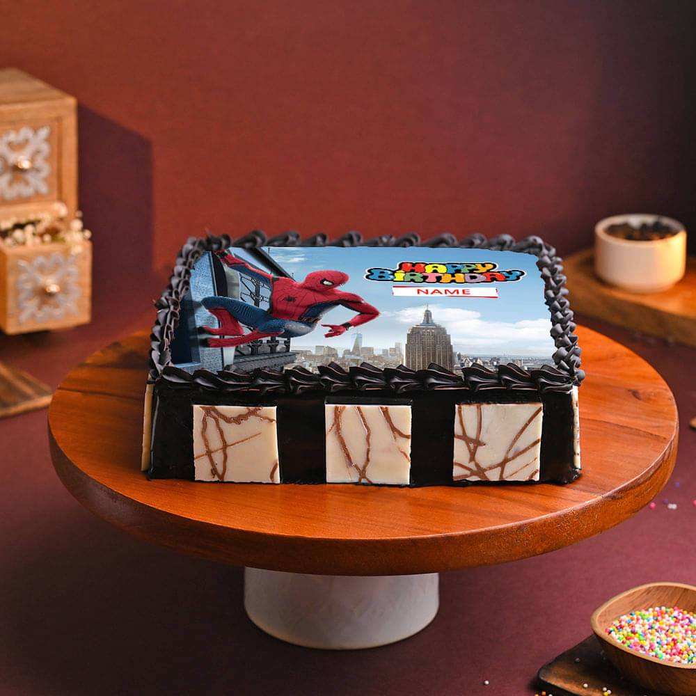 Spiderman Superhero Birthday Cake