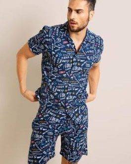Men’s Blue Beach Wear Set