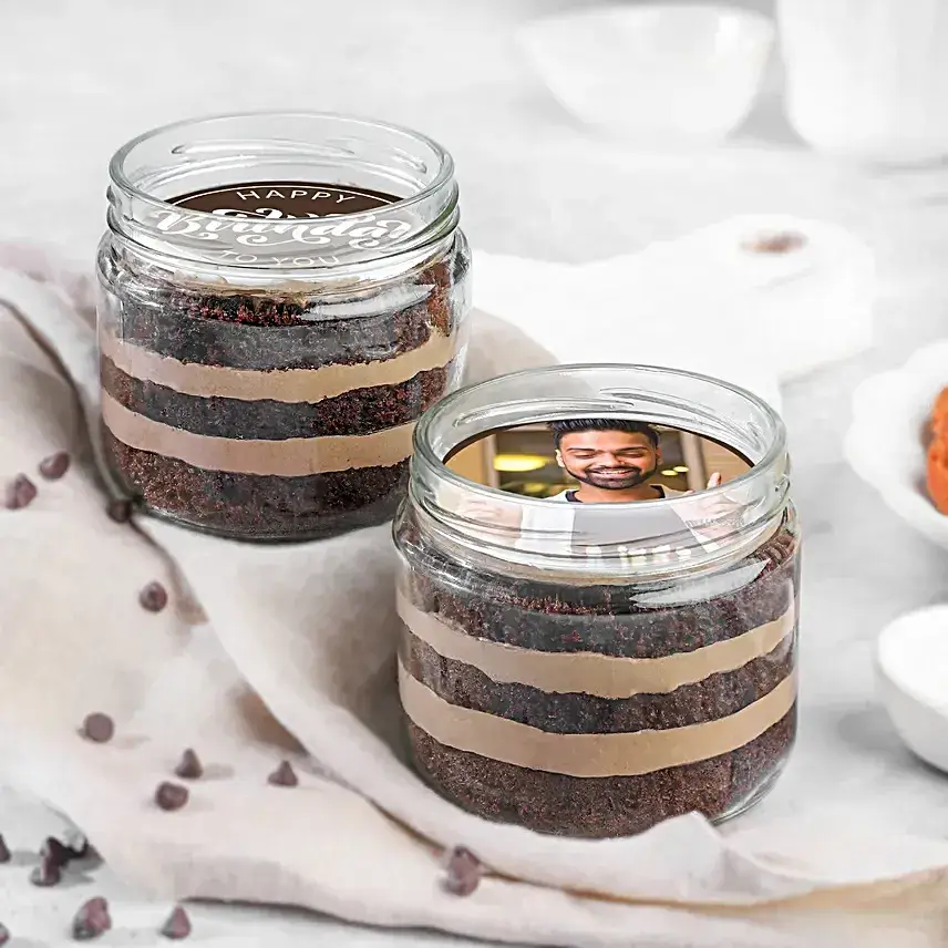 Picture-Perfect Chocolate Jar Cake Set of 2
