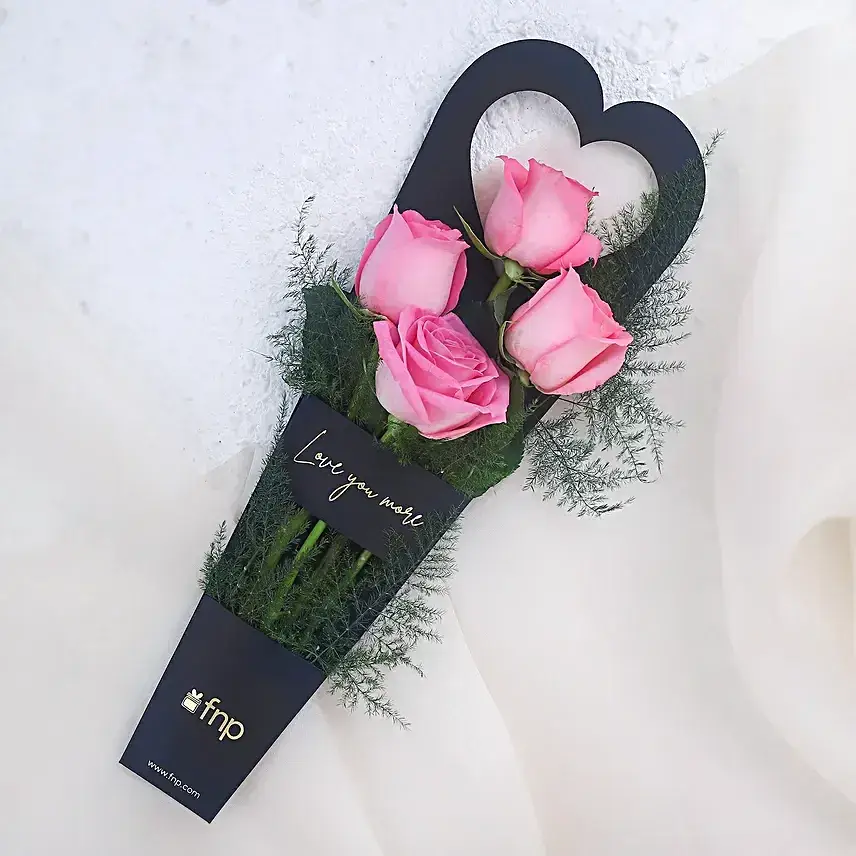 Pink Rose In FNP Sleeve Bag