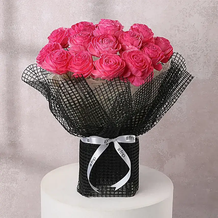 Eternal Pink Dry Rose Unscented Bouquet