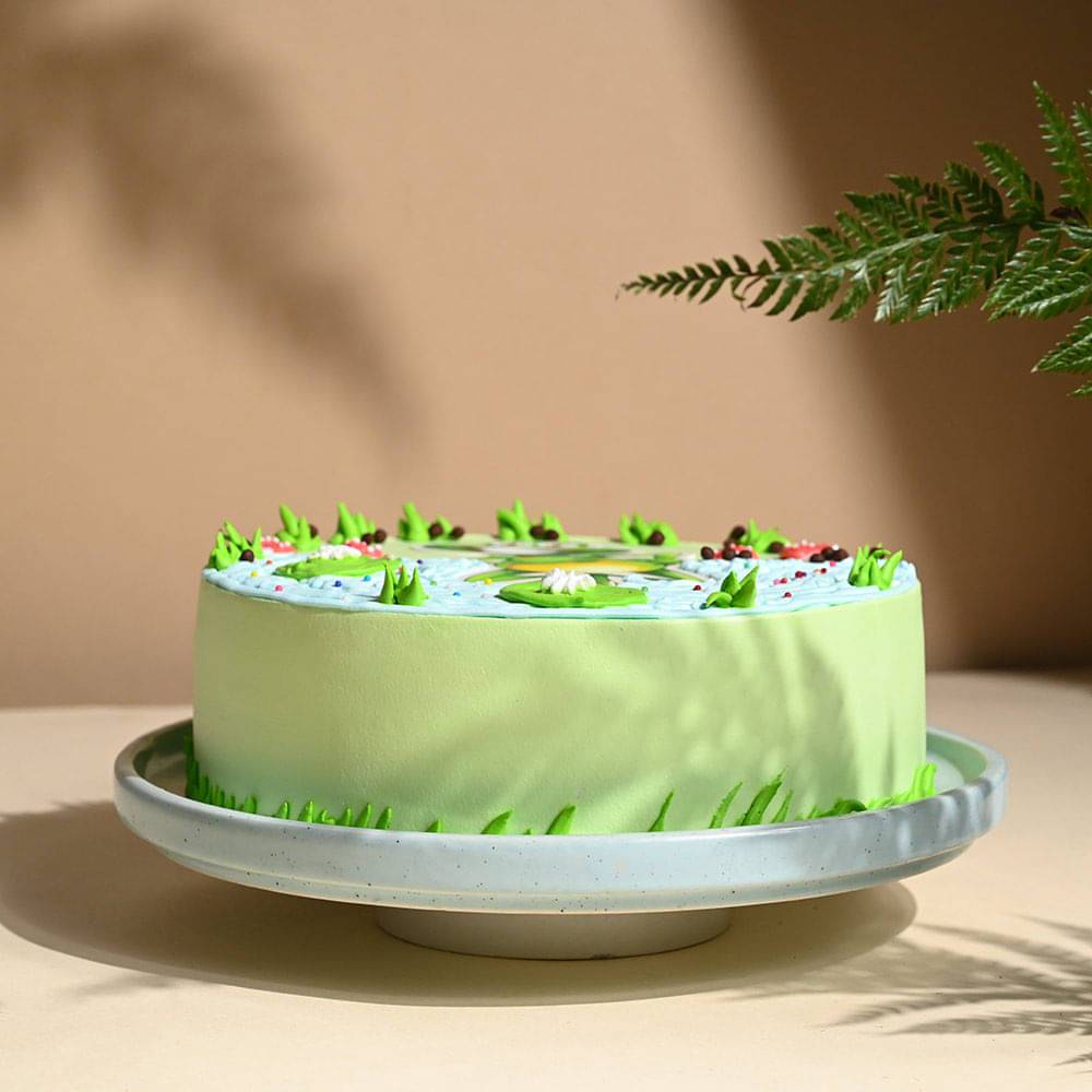 Playful Frog Paradise Cake