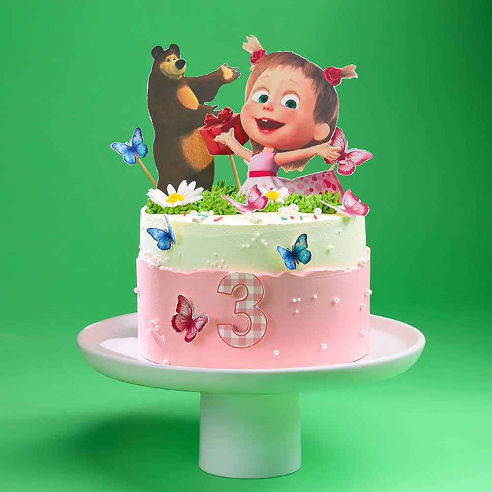 Playful Masha N Bear Theme Cake
