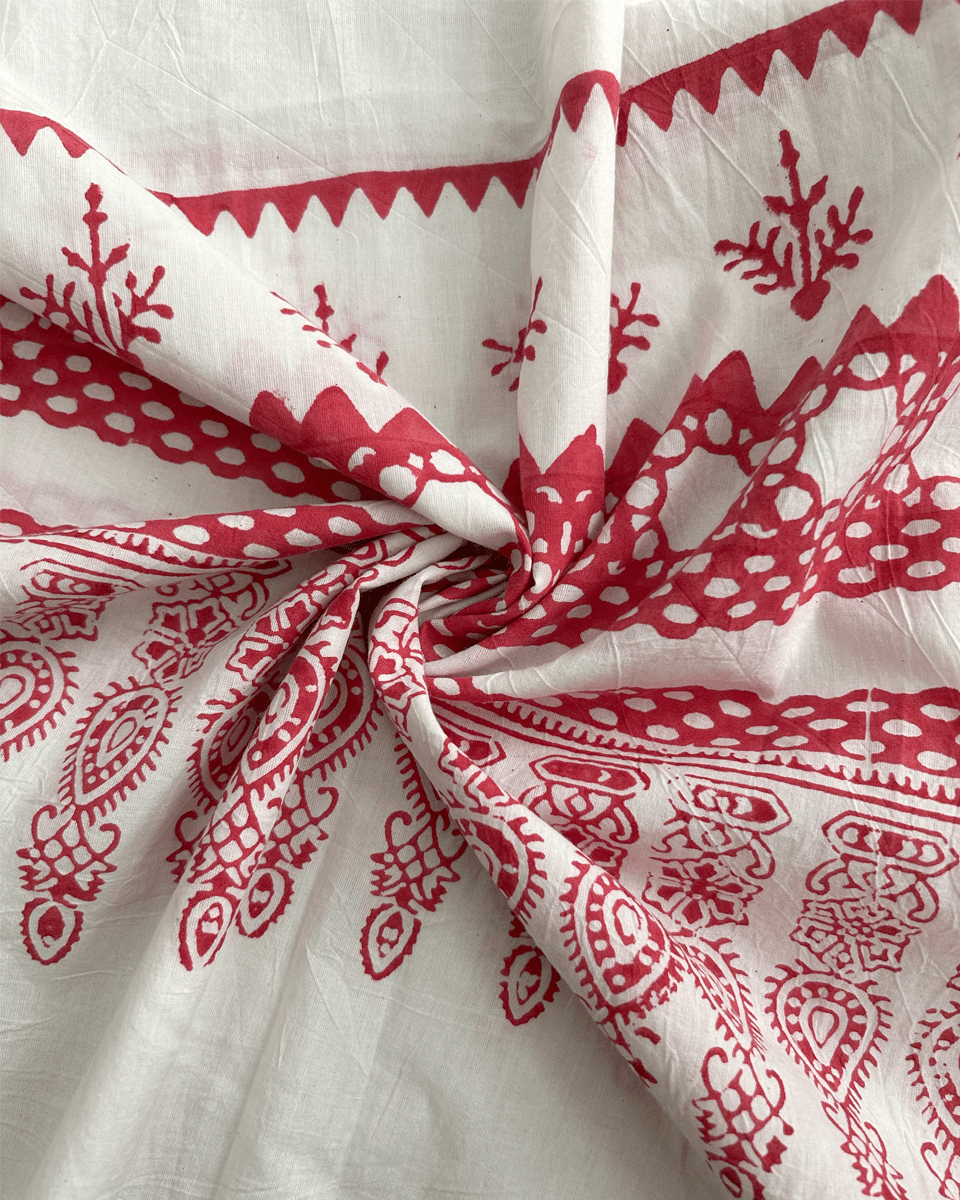 Zubeira Blockprinted Cotton Kurta Set - BGVL