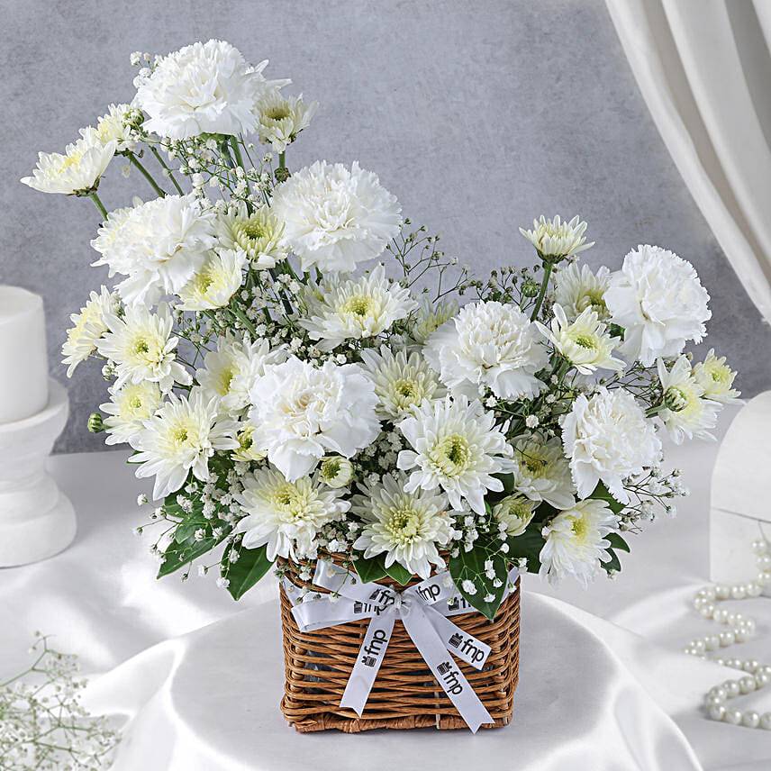 Pristine Beauty Floral Basket