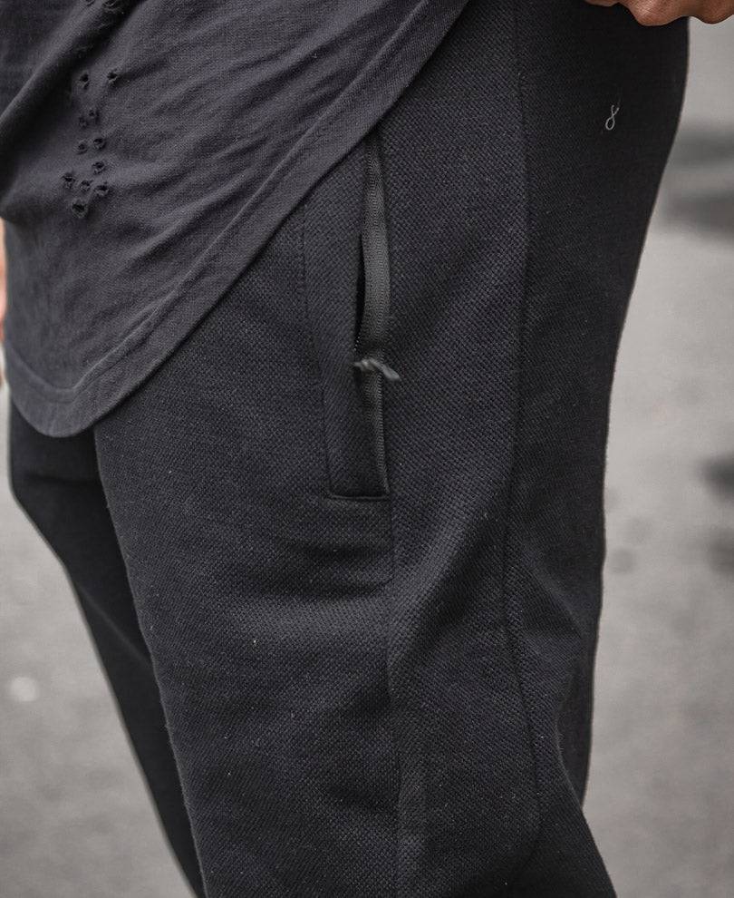 Plain Black Ribbed Joggers Buy @ ₹1399