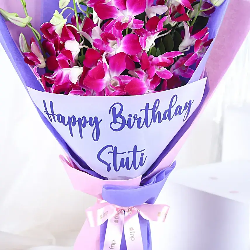 Purple Orchid Personalised Wish