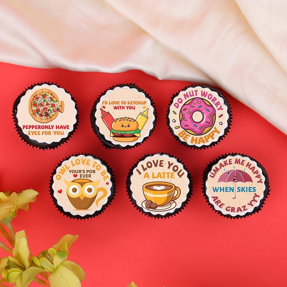 Quirky Six Yummy Chocolate Cupcakes