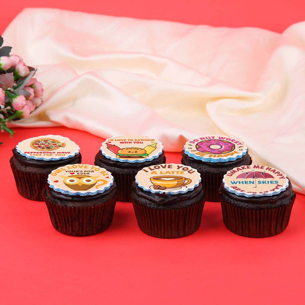 Quirky Six Yummy Chocolate Cupcakes